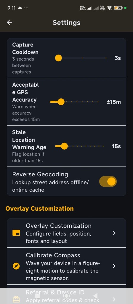 Precision GPS Settings